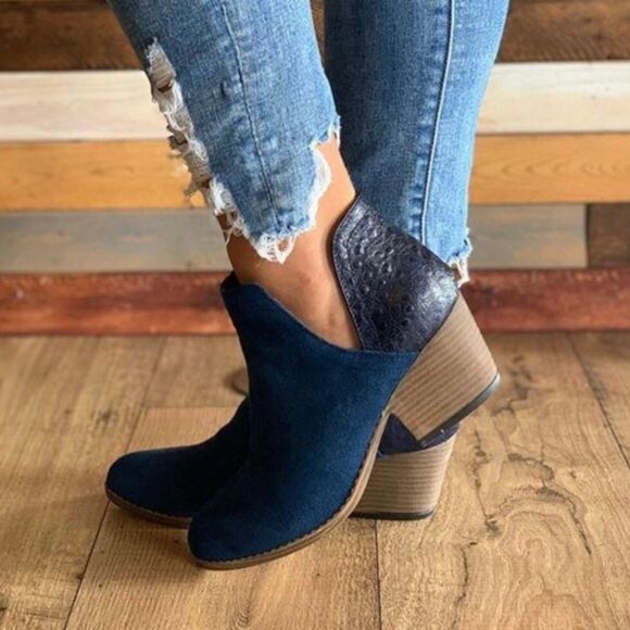 Corkys Blue Kippi Booties NWOB Size 10 Boots - Picture 1 of 4